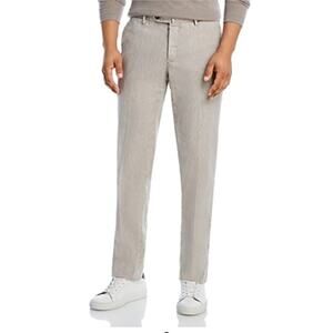 Pt Torino Linen & Cotton Delave Slim Fit Trousers Sz EU 48/ US 32L